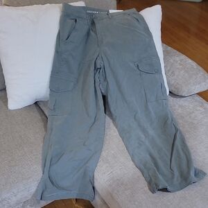 American Eagle Outfitters Mid Rise Dreamy Drape Baggy Wide Leg